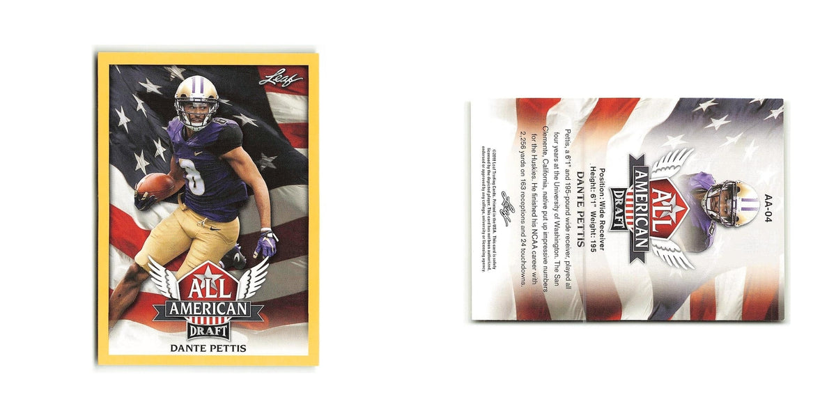 Dante Pettis 2018 Leaf Draft All American Gold #AA-04 Washington Huskies NM