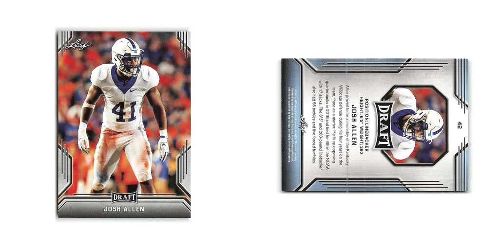 Josh Allen 2019 Leaf Draft #42 Kentucky Wildcats Football Card NM