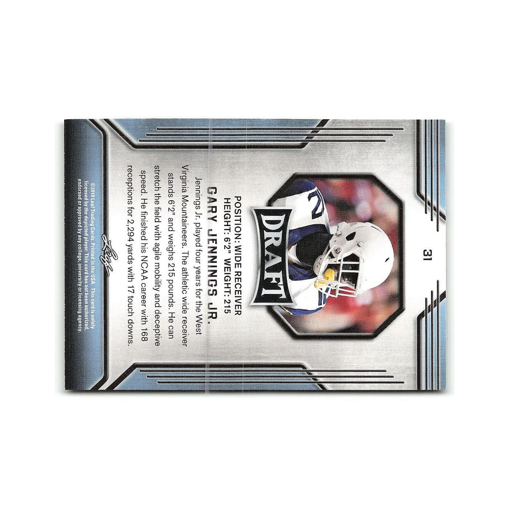 Gary Jennings Jr. 2019 Leaf Draft Gold #31 West Virginia Mountaineers NM