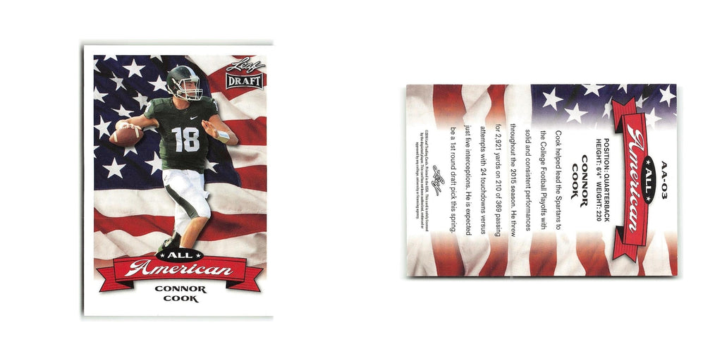 Connor Cook 2016 Leaf Draft All American #AA-03 Michigan State Spartans NM