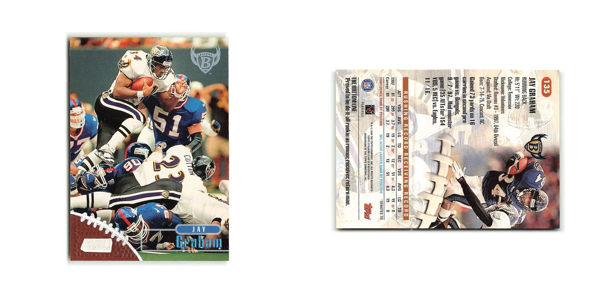 Jay Graham 1998 Stadium Club #135 Baltimore Ravens Football Card NM