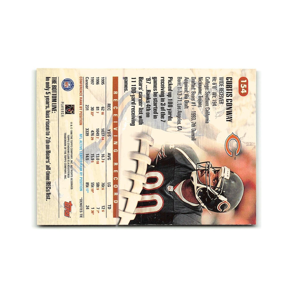 Curtis Conway 1998 Stadium Club #154 Chicago Bears Football Card NM