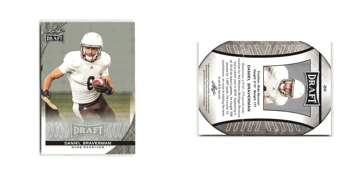Daniel Braverman 2016 Leaf Draft #20 Western Michigan Broncos Football Card NM