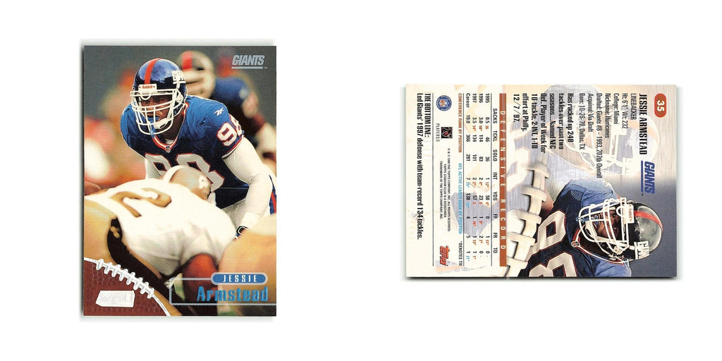 Jessie Armstead 1998 Stadium Club #35 New York Giants Football Card NM