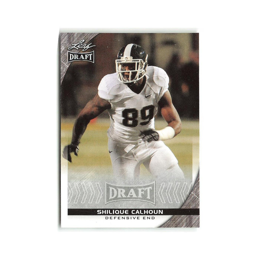 Shilique Calhoun 2016 Leaf Draft #80 Michigan State Spartans Football Card NM