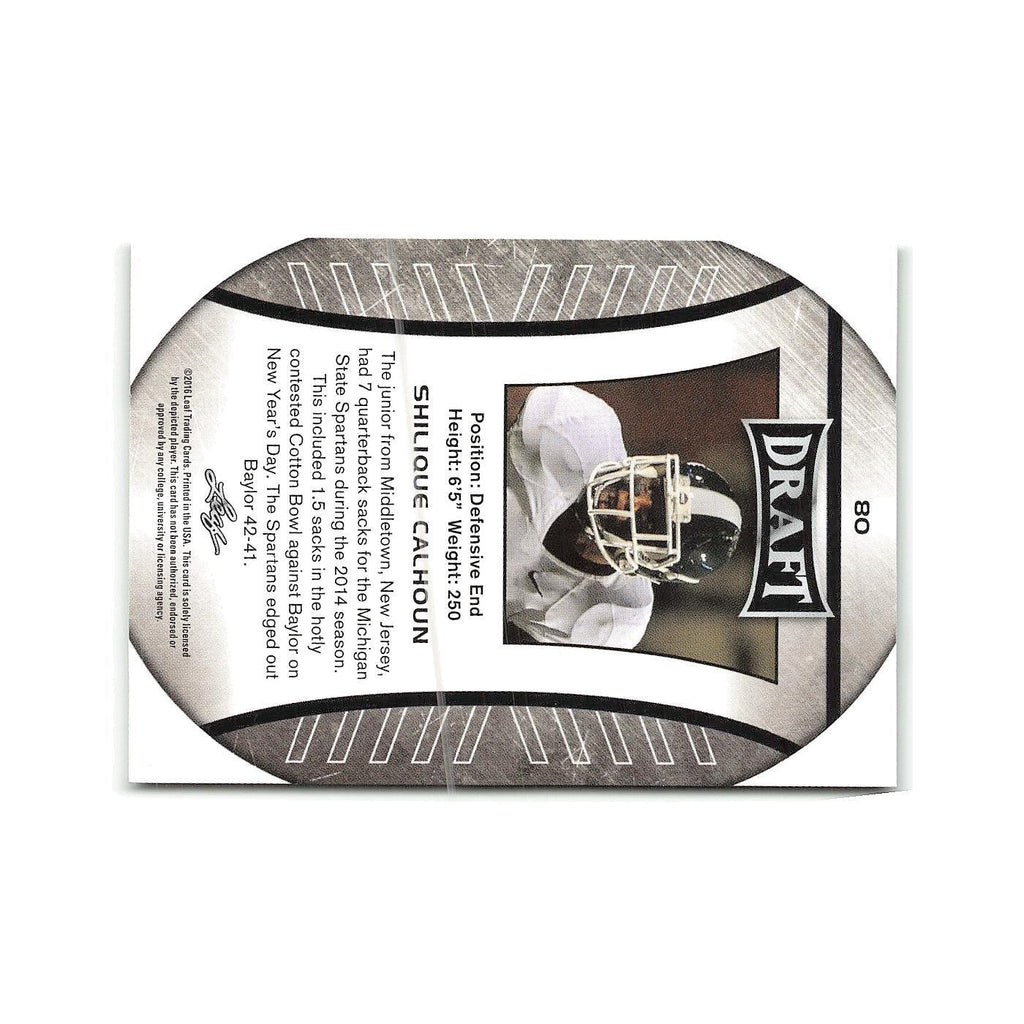 Shilique Calhoun 2016 Leaf Draft #80 Michigan State Spartans Football Card NM