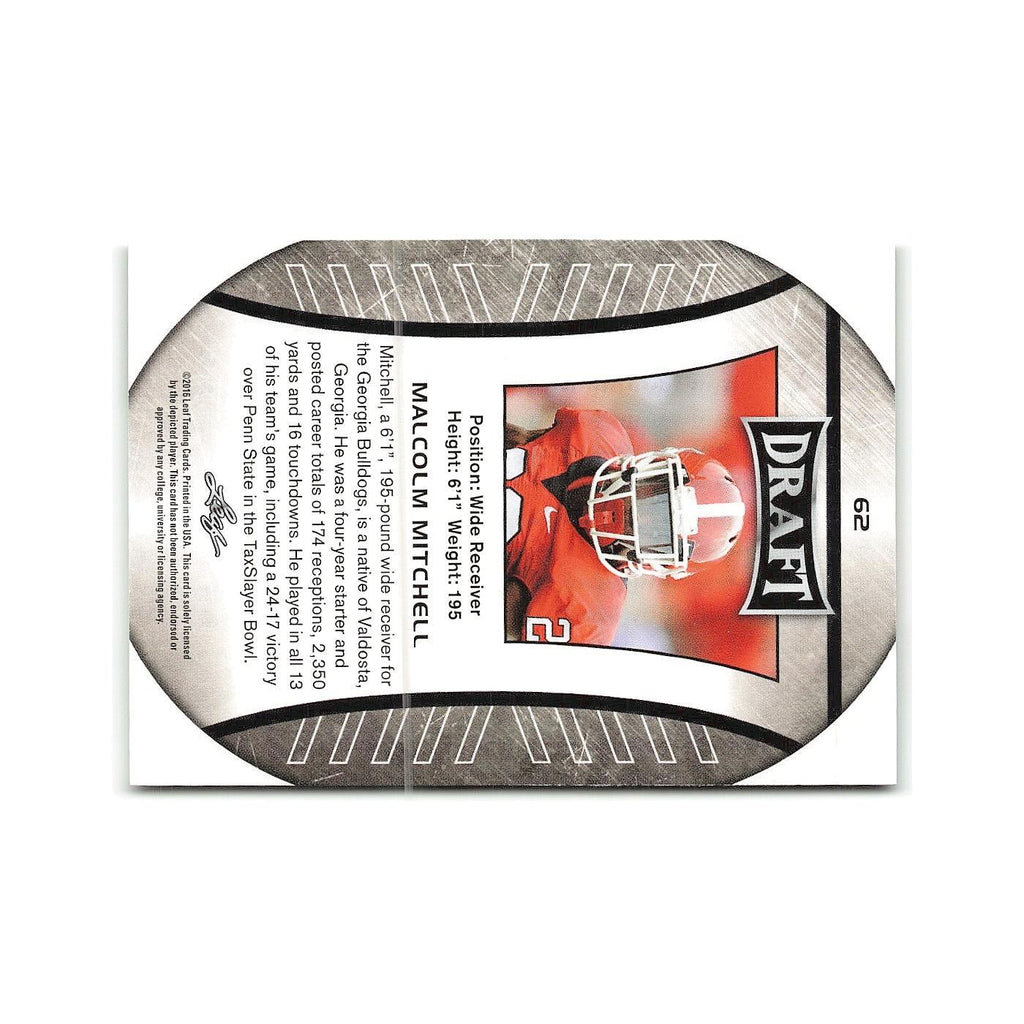 Malcolm Mitchell 2016 Leaf Draft #62 Georgia Bulldogs Football Card NM