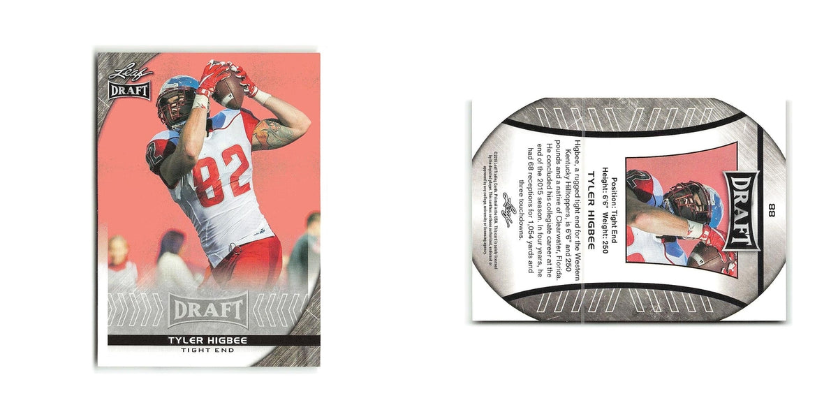 Tyler Higbee 2016 Leaf Draft #88 Western Kentucky Hilltoppers Football Card NM