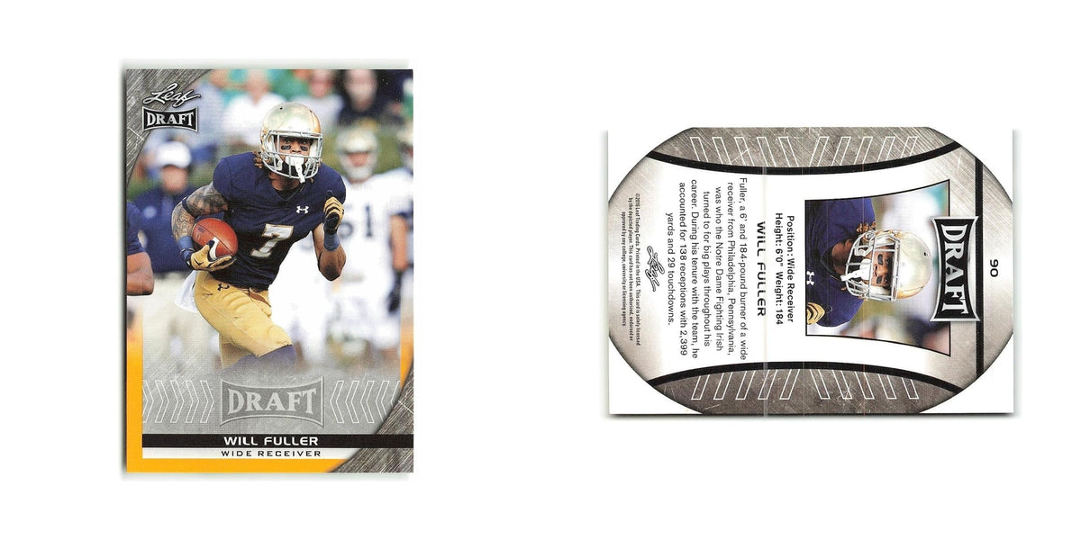 Will Fuller 2016 Leaf Draft Gold #90 Notre Dame Fighting Irish Football Card NM