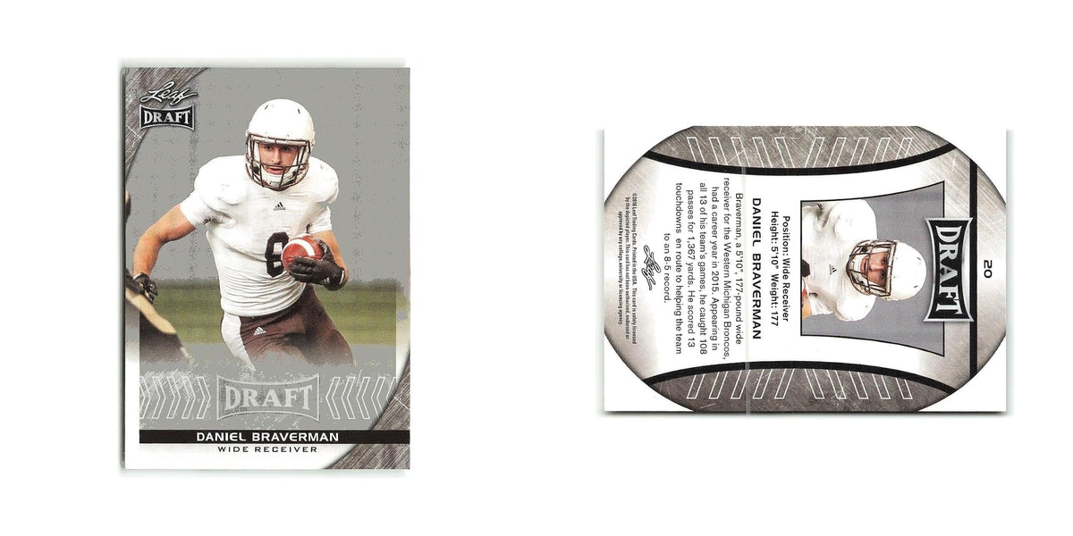 Daniel Braverman 2016 Leaf Draft #20 Western Michigan Broncos Football Card NM