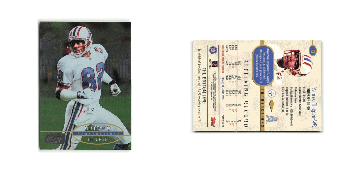 Yancey Thigpen 1998 Topps Stadium Club #113 Tennessee Oilers Football Card NM