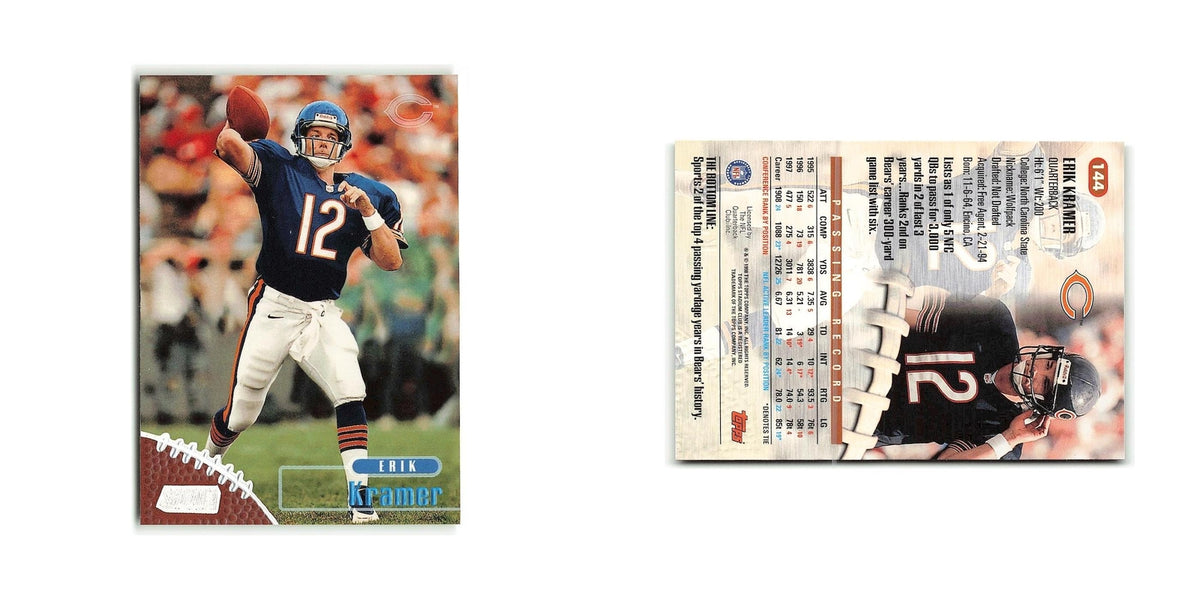 Erik Kramer 1998 Stadium Club #144 Chicago Bears Football Card NM