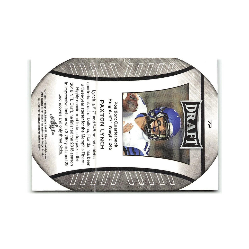 Paxton Lynch 2016 Leaf Draft #72 Memphis Tigers Football Card NM