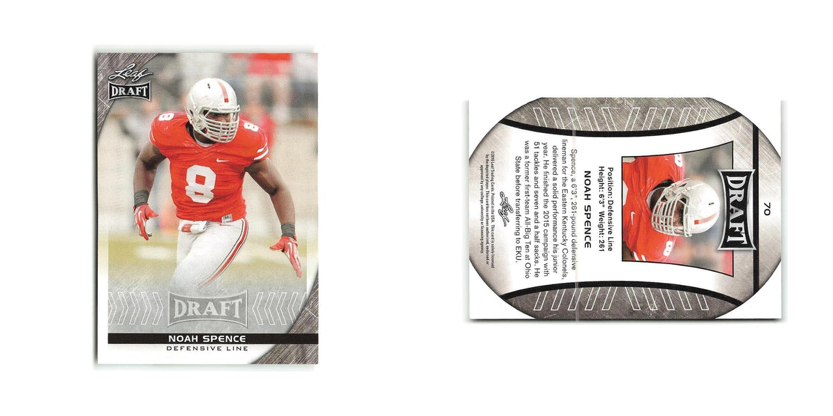 Noah Spence 2016 Leaf Draft #70 Eastern Kentucky Colonels Football Card NM