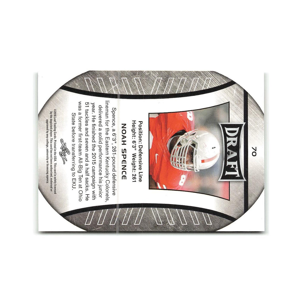 Noah Spence 2016 Leaf Draft #70 Eastern Kentucky Colonels Football Card NM