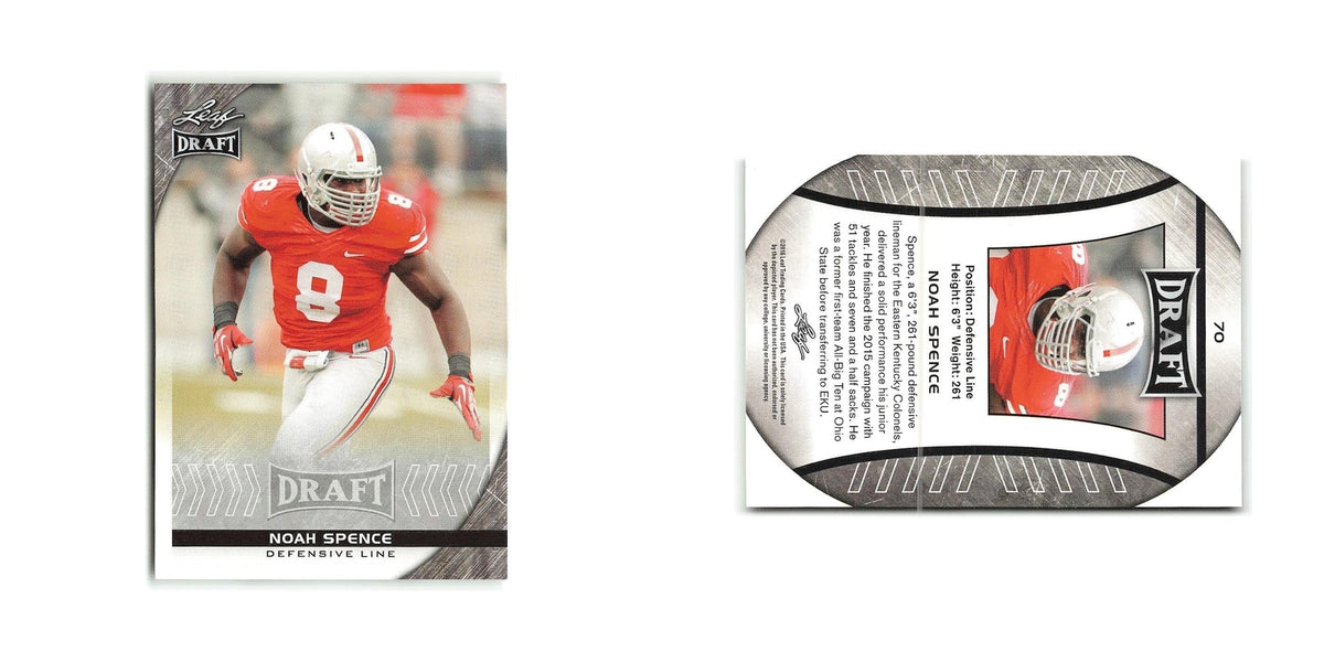 Noah Spence 2016 Leaf Draft #70 Eastern Kentucky Colonels Football Card NM