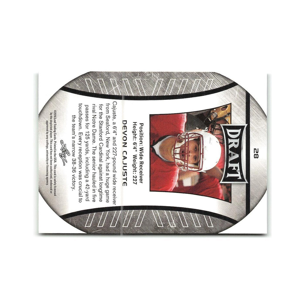 Devon Cajuste 2016 Leaf Draft #28 Stanford Cardinal Football Card NM