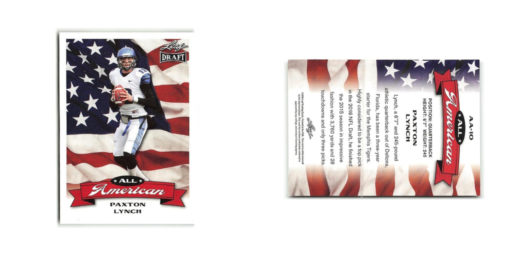 Paxton Lynch 2016 Leaf Draft All American #AA-10 Memphis Tigers Football Card NM