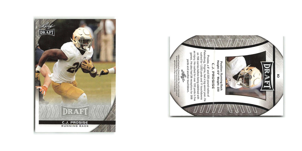 C.J. Prosise 2016 Leaf Draft #10 Notre Dame Fighting Irish Football Card NM