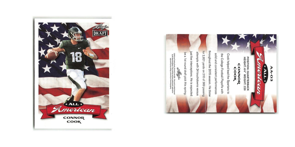 Connor Cook 2016 Leaf Draft All American #AA-03 Michigan State Spartans NM