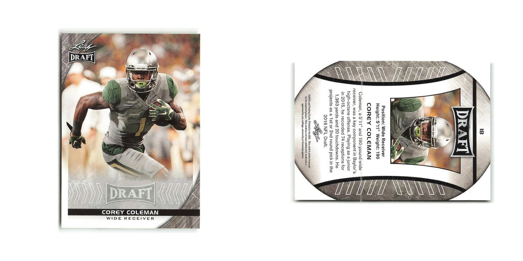 Corey Coleman 2016 Leaf Draft #18 Baylor Bears Football Card NM