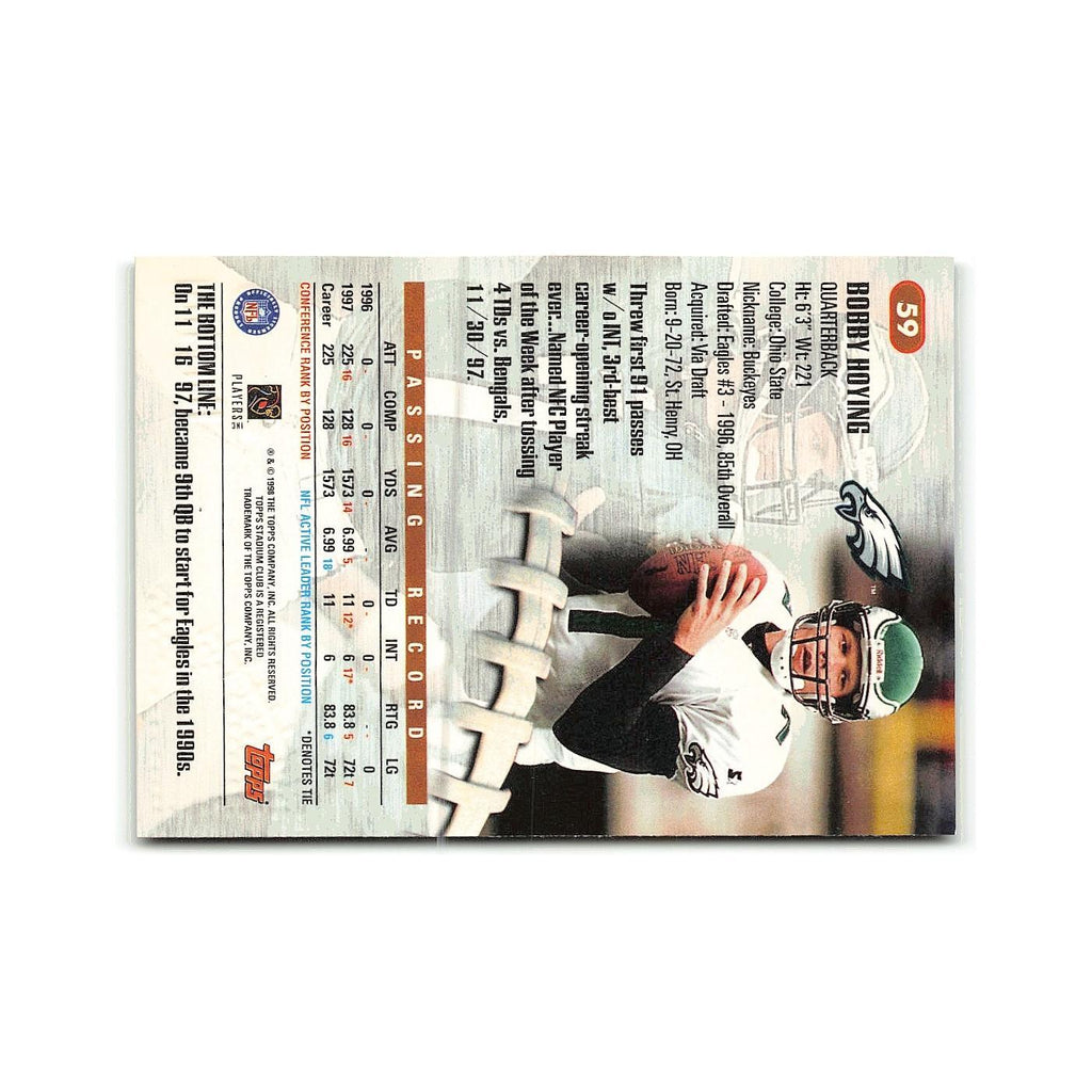 Bobby Hoying 1998 Stadium Club #59 Philadelphia Eagles Football Card NM