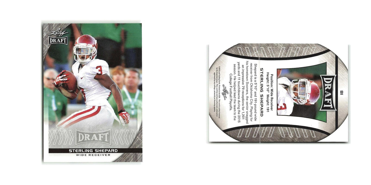 Sterling Shepard 2016 Leaf Draft #81 Oklahoma Sooners Football Card NM