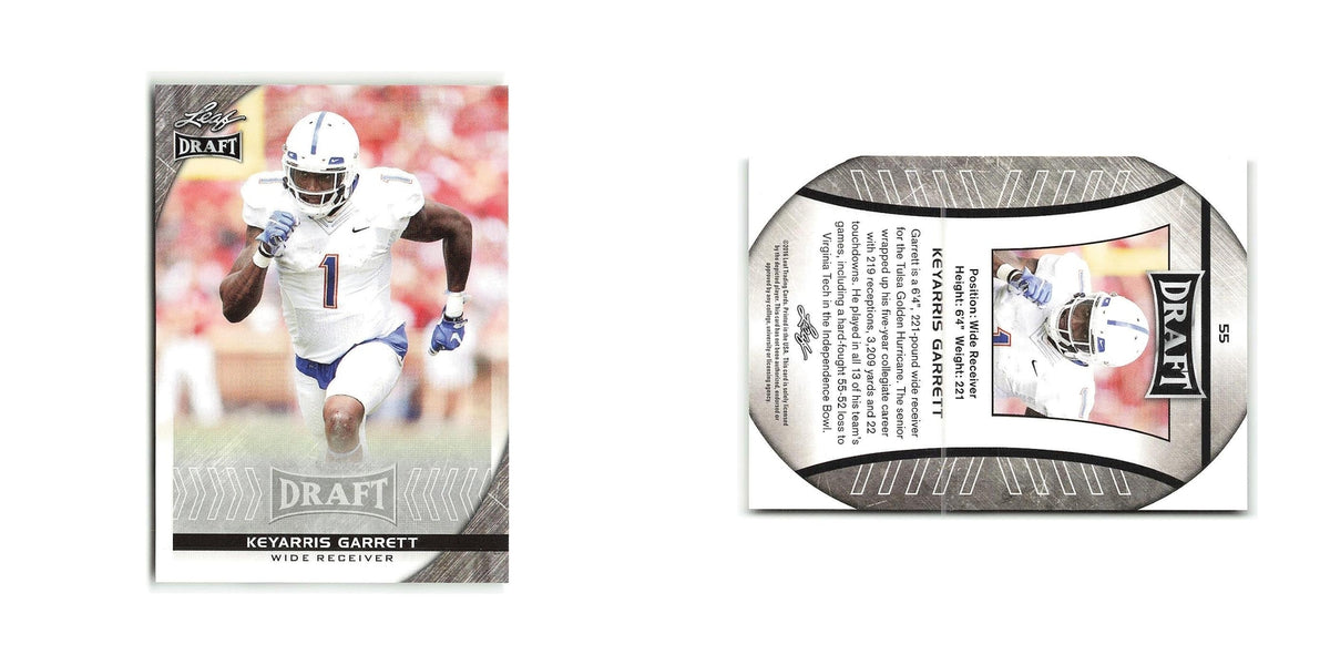Keyarris Garrett 2016 Leaf Draft #55 Tulsa Golden Hurricane Football Card NM