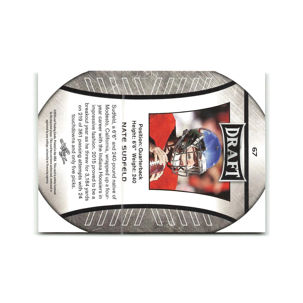 Nate Sudfeld 2016 Leaf Draft #67 Indiana Hoosiers Football Card NM