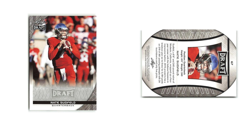 Nate Sudfeld 2016 Leaf Draft #67 Indiana Hoosiers Football Card NM