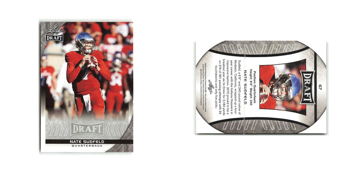 Nate Sudfeld 2016 Leaf Draft #67 Indiana Hoosiers Football Card NM
