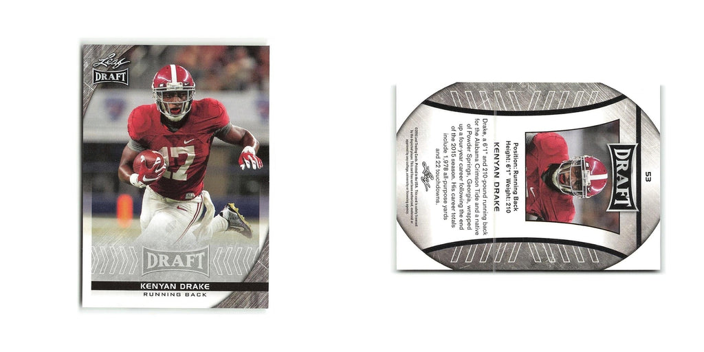 Kenyan Drake 2016 Leaf Draft #53 Alabama Crimson Tide Football Card NM