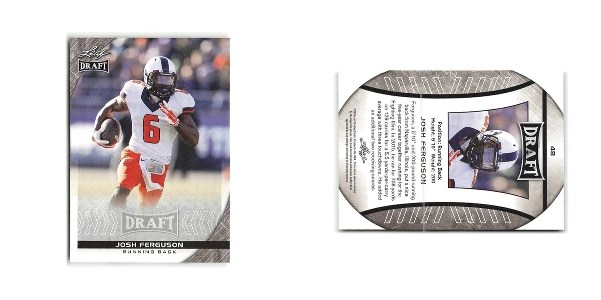 Josh Ferguson 2016 Leaf Draft #48 Illinois Fighting Illini Football Card NM