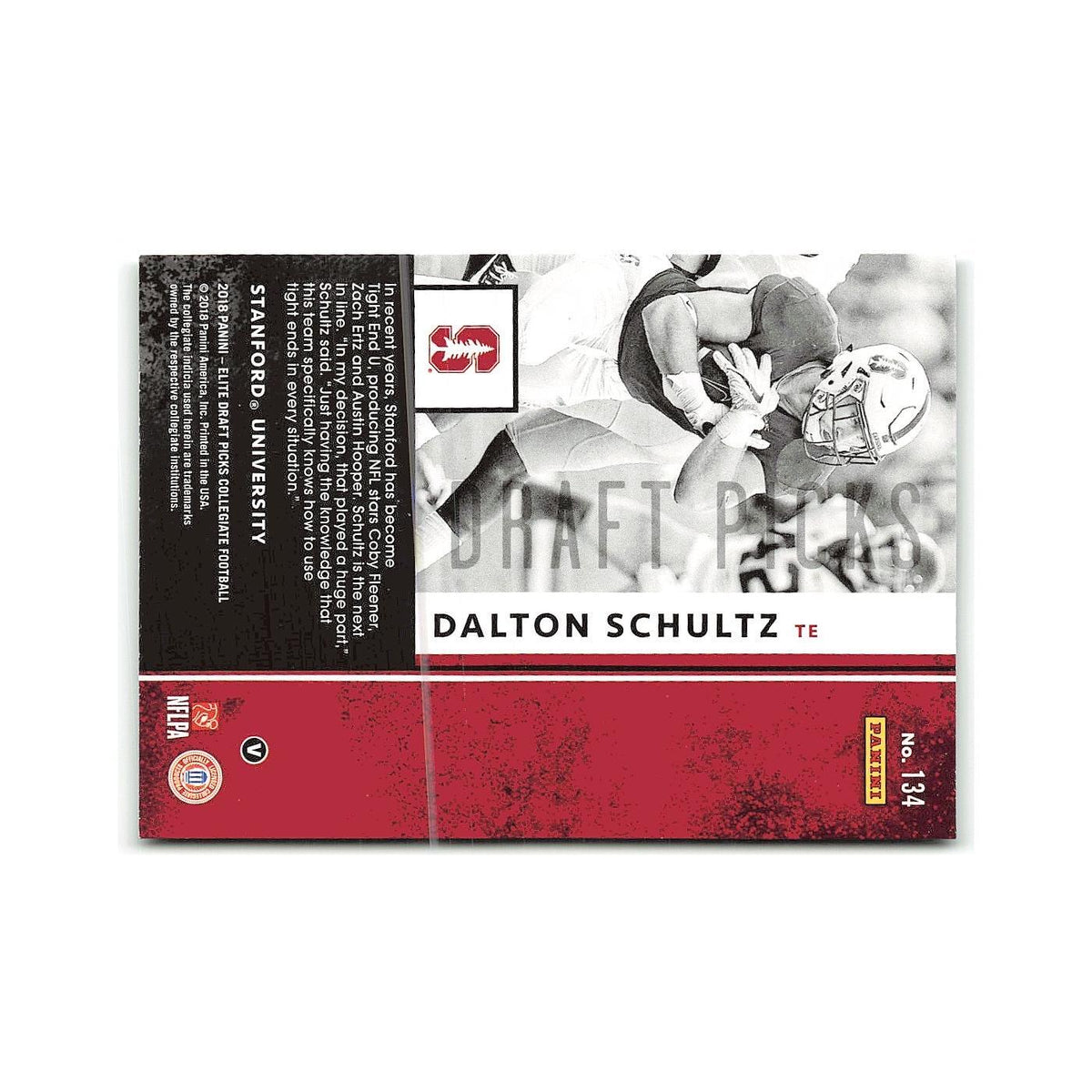 Dalton Schultz Rookie 2018 Panini Elite Draft Picks #134 Stanford Cardinal NM