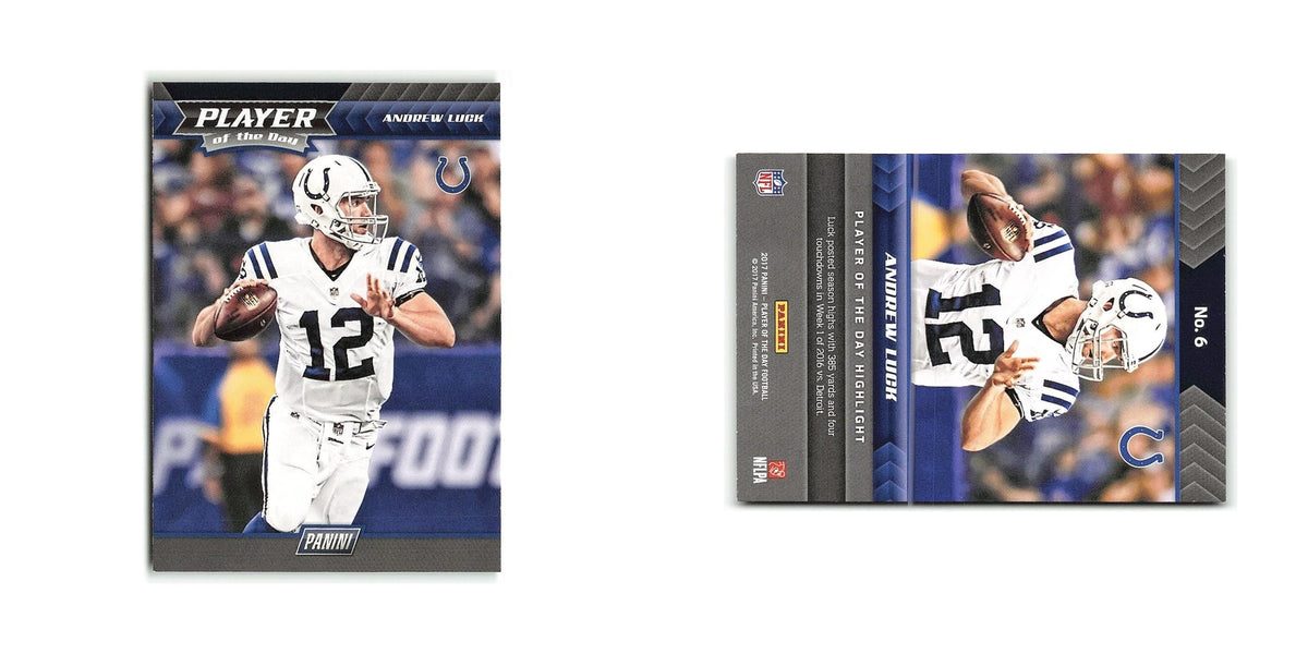 Andrew Luck Christian McCaffrey 2017 NFL Player of the Day #6 NM
