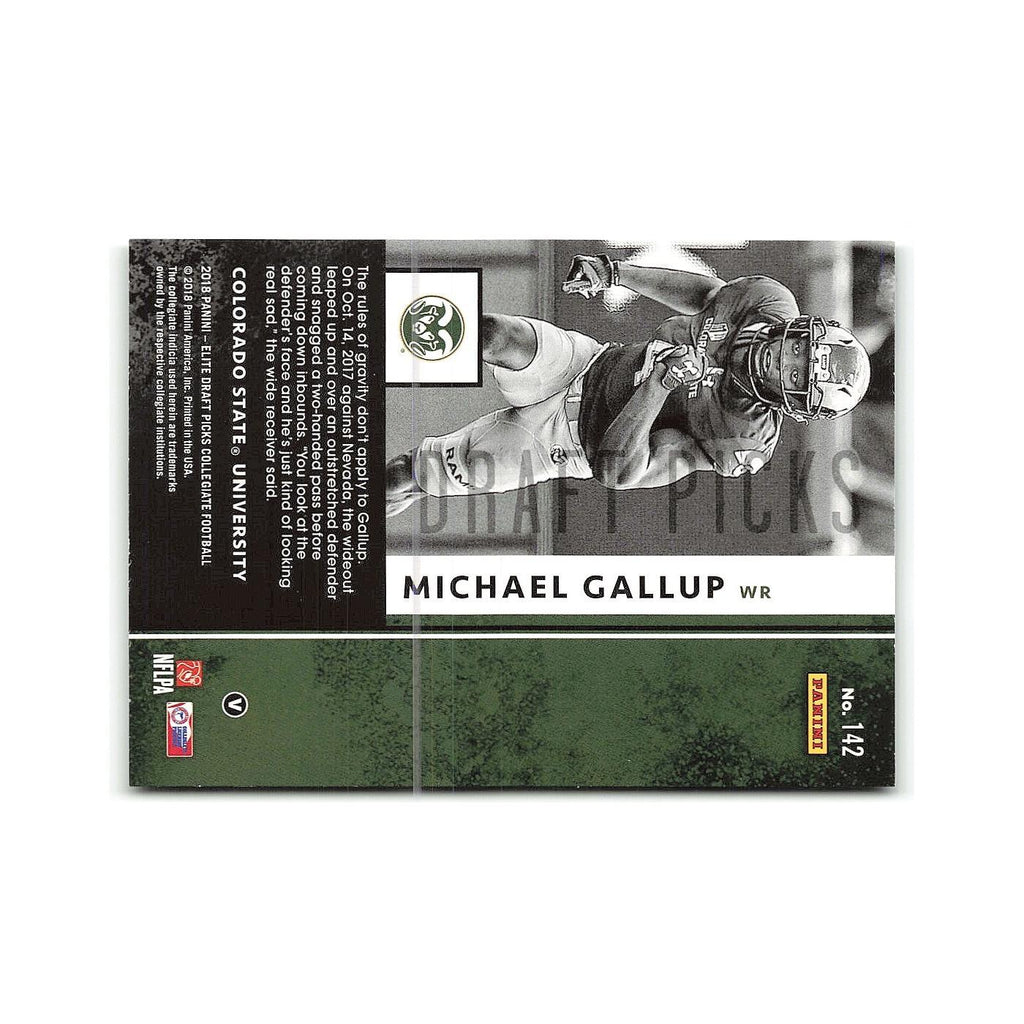 Michael Gallup Rookie 2018 Panini Elite Draft Picks #142 Colorado State Rams NM