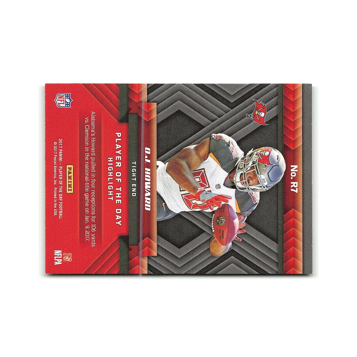 O.J. Howard Rookie 2017 NFL Player of the Day Rookies #R7 Buccaneers NM
