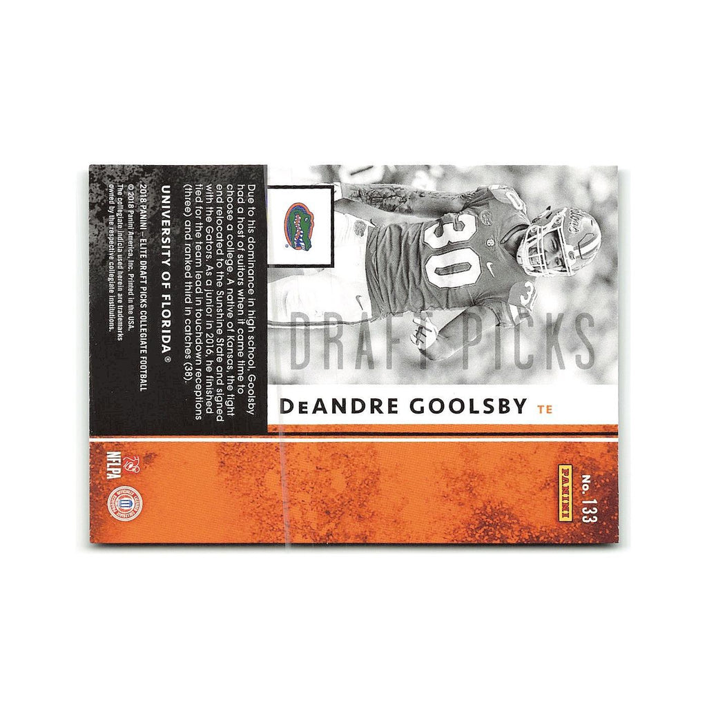 DeAndre Goolsby Rookie 2018 Panini Elite Draft Picks #133 Florida Gators NM
