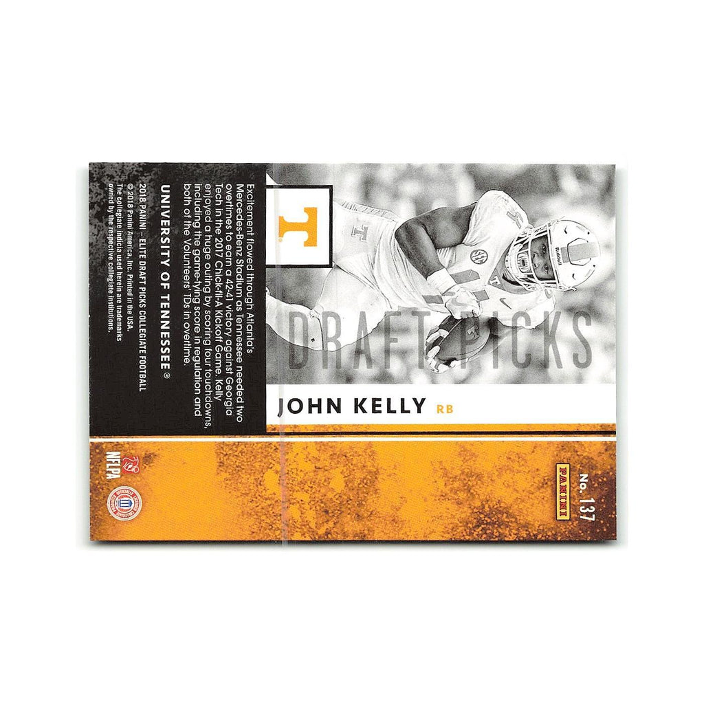 John Kelly Rookie 2018 Panini Elite Draft Picks #137 Tennessee Volunteers NM