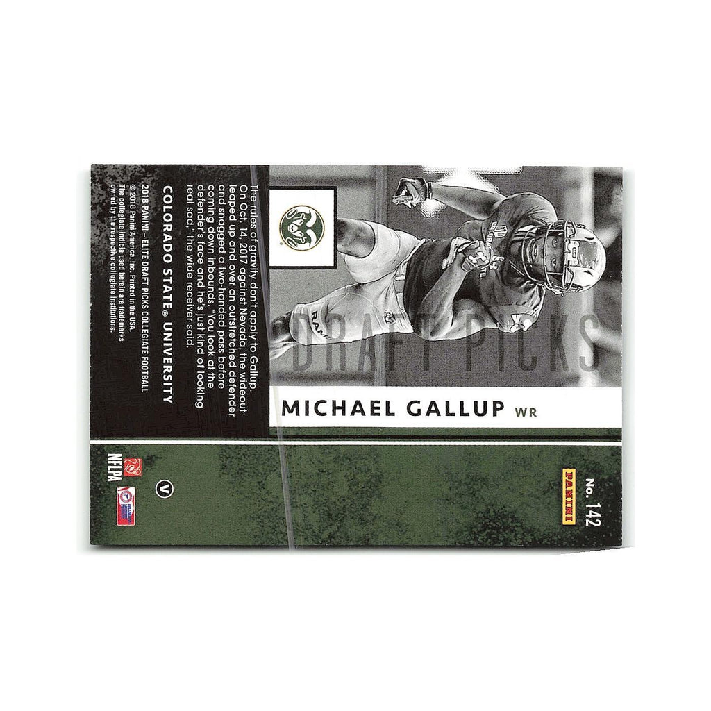 Michael Gallup Rookie 2018 Panini Elite Draft Picks #142 Colorado State Rams NM