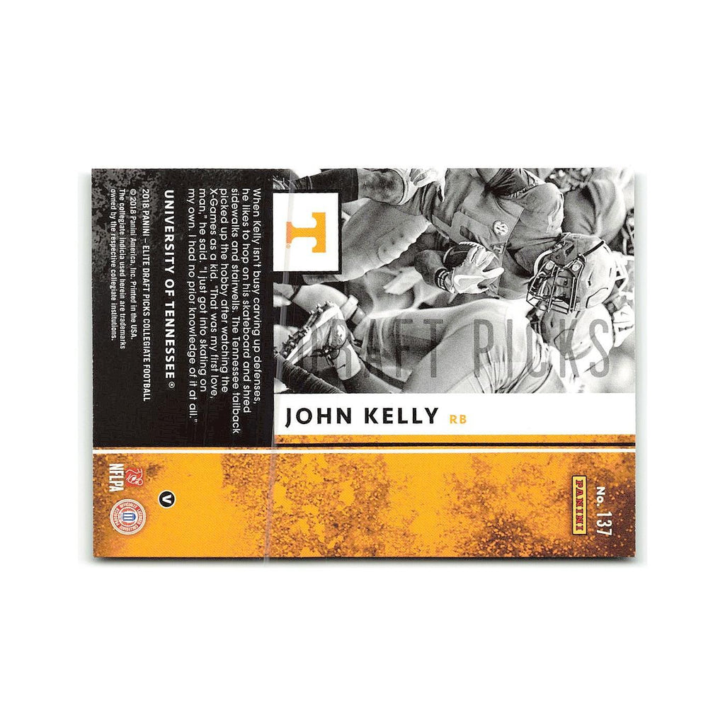 John Kelly Rookie 2018 Panini Elite Draft Picks #137 Tennessee Volunteers NM