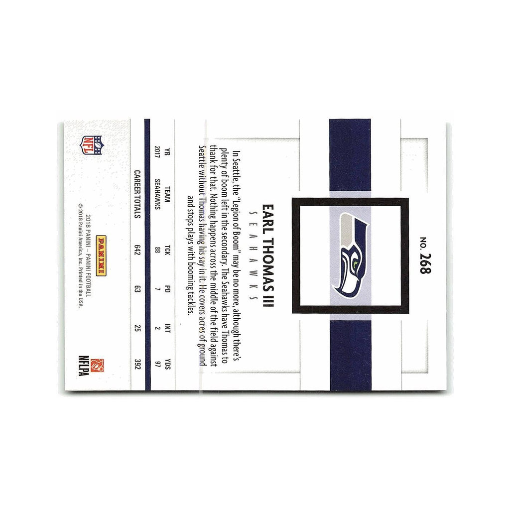 Earl Thomas III 2018 Panini #268 Seattle Seahawks Football Card NM