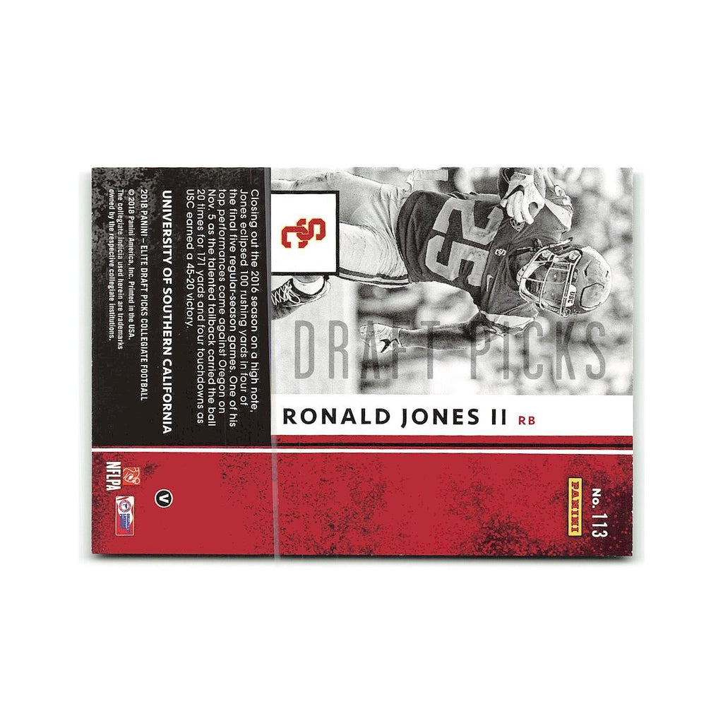 Ronald Jones II Rookie 2018 Panini Elite Draft Picks #113 USC Trojans NM