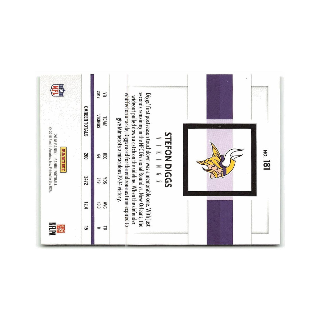 Stefon Diggs 2018 Panini #181 Minnesota Vikings Football Card NM