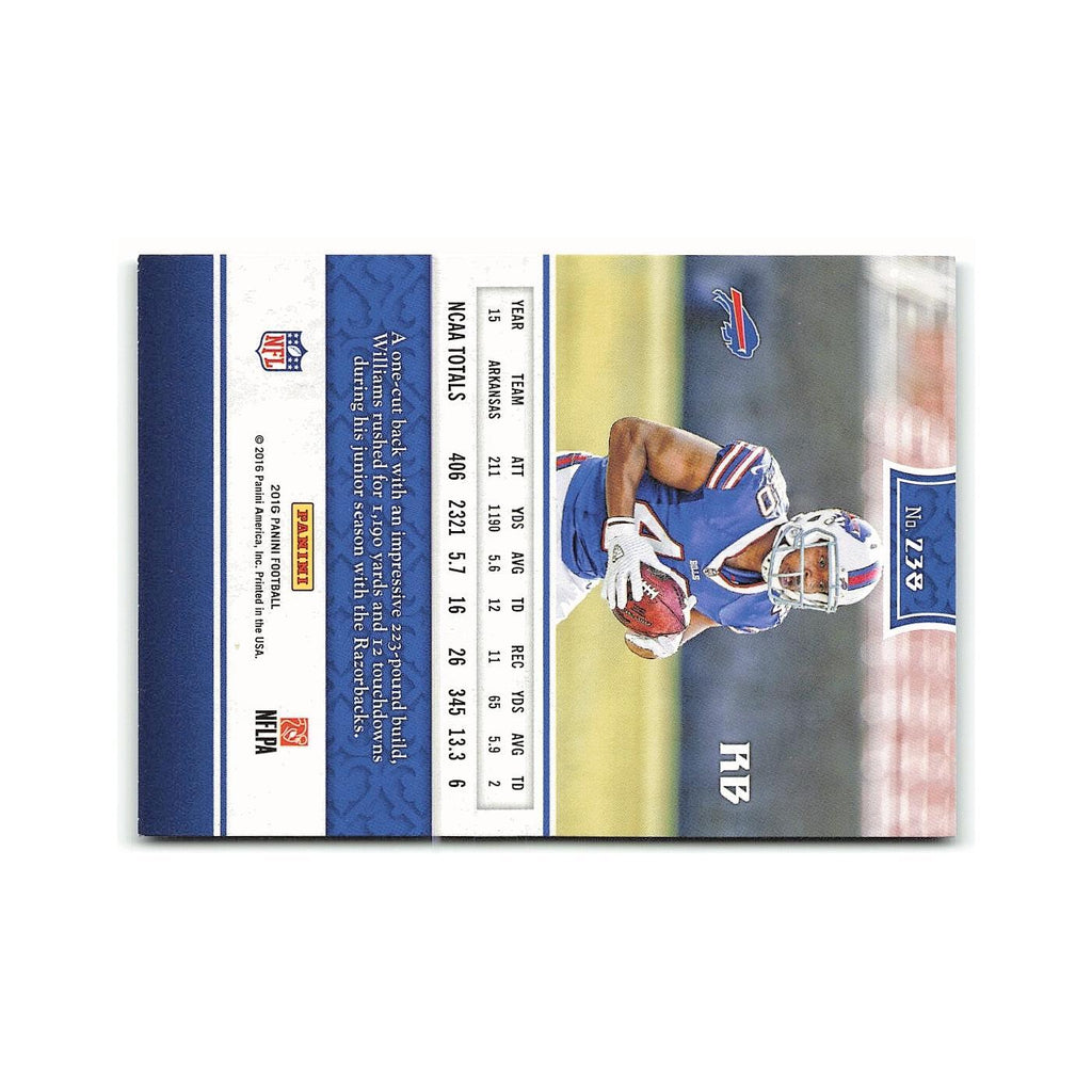 Jonathan Williams 2016 Panini #238 Buffalo Bills Football Card NM