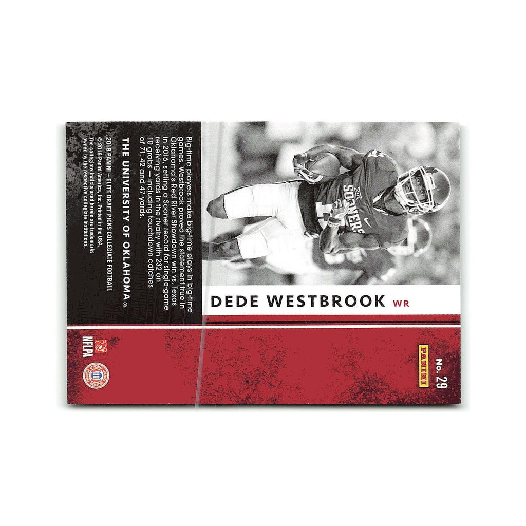 Dede Westbrook Rookie 2018 Panini Elite Draft Picks #29 Oklahoma Sooners NM