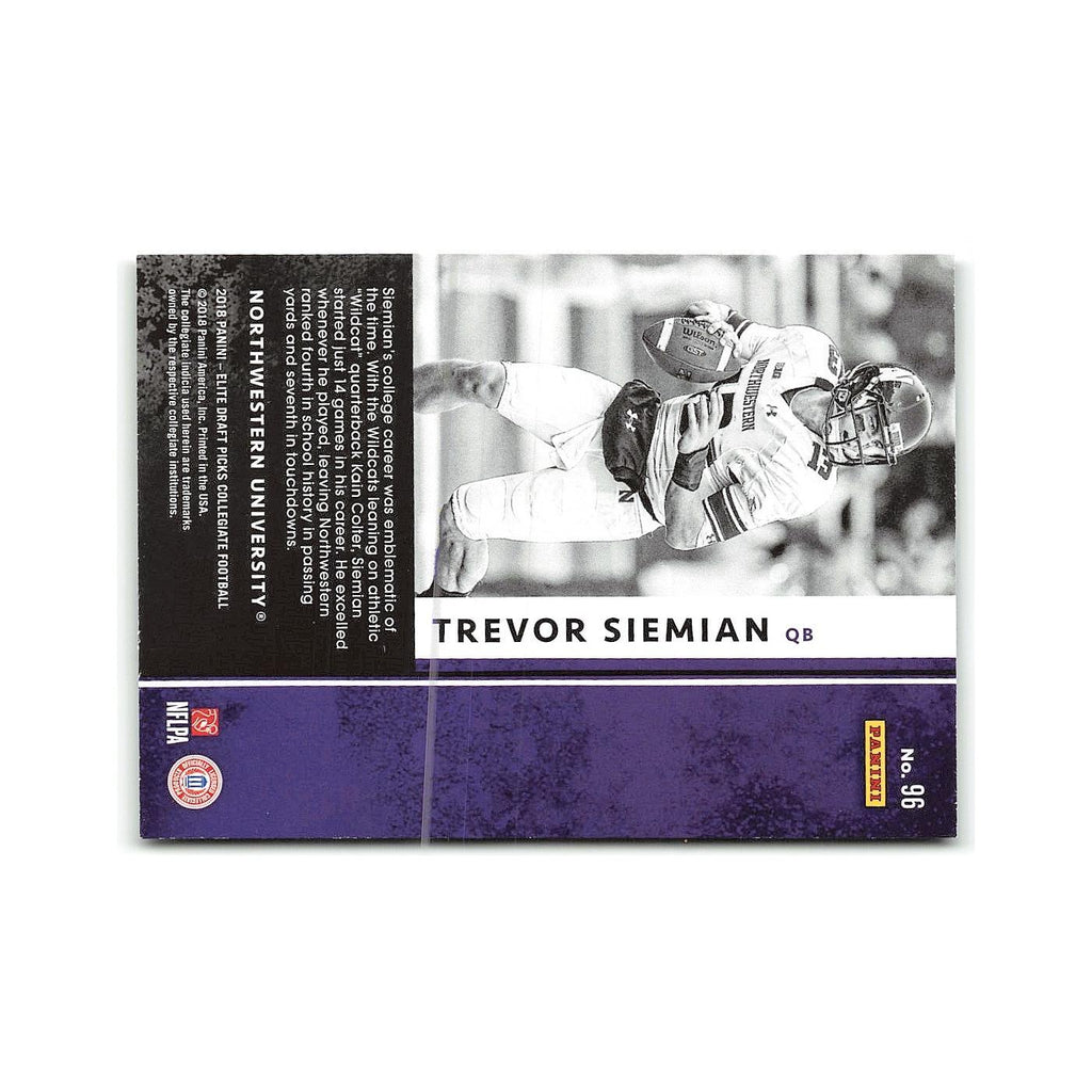 Trevor Siemian Rookie 2018 Panini Elite Draft Picks #96 Northwestern Wildcats NM