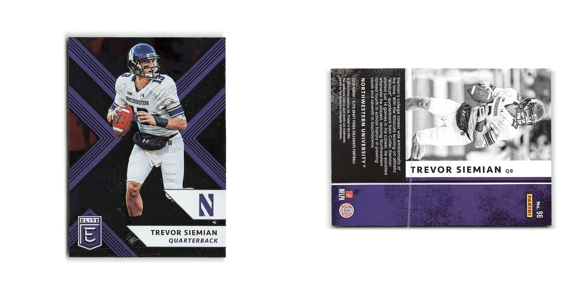 Trevor Siemian Rookie 2018 Panini Elite Draft Picks #96 Northwestern Wildcats NM