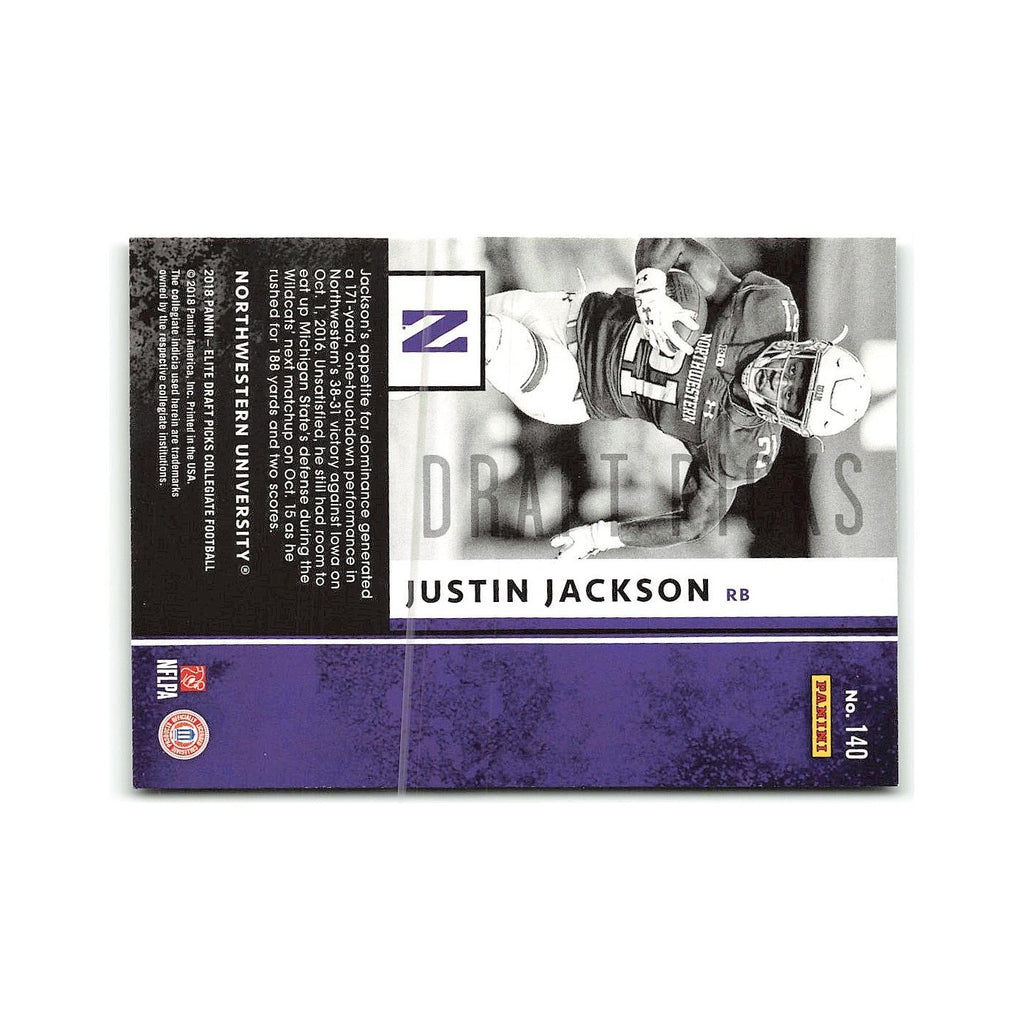 Justin Jackson Rookie 2018 Panini Elite Draft Picks #140 NM