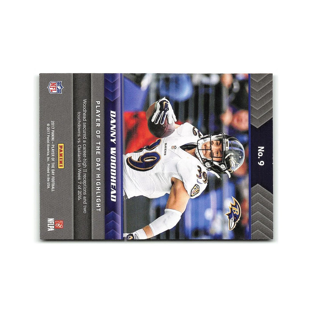 Danny Woodhead 2017 NFL Player of the Day #9 Baltimore Ravens Football Card NM